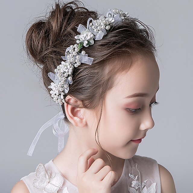  Linda princesa boda tocado flor boda accesorios para el cabello perla diamantes de imitación diadema nupcial boda tiaras para niña de las flores y mujeres