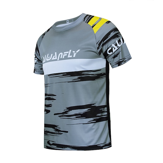  CAWANFLY Men's Short Sleeve Cycling Jersey Downhill Jersey with Pants Dirt Bike Jersey Summer Grey Novelty Funny Bike Tee Tshirt Jersey Top Mountain Bike MTB Road Bike Cycling Quick Dry Breathable