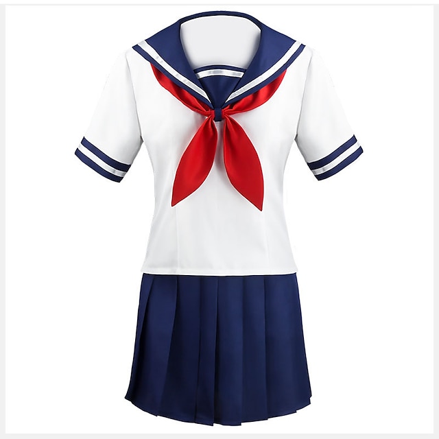  Ispirato da Yandere Simulator Ayano Aishi Anime Costumi Cosplay Giapponese Abiti Cosplay Uniformi scolastiche JK Superiore Gonna Papillon Per Per donna