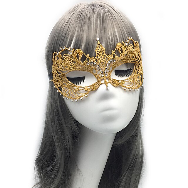  Goddess / Sexy Lady Halloween Props Halloween / Christmas Adults' Women's Golden / Silver / Black Lace / Tactel Cosplay Accessories Masquerade Costumes / Eye Mask