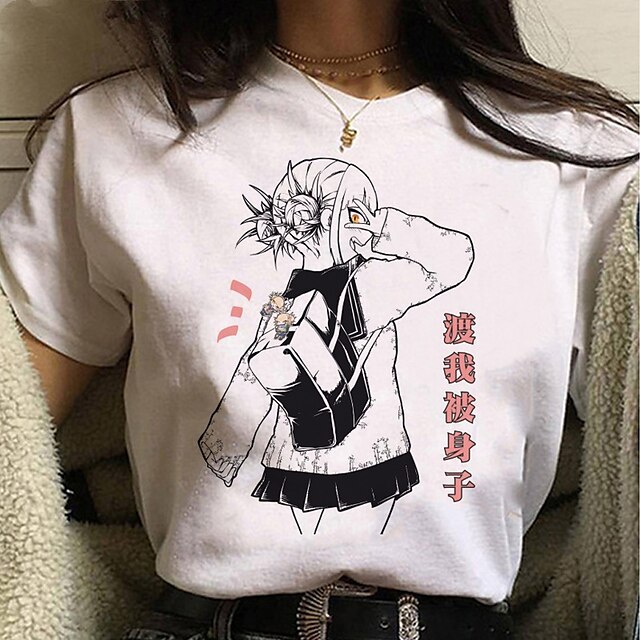  My Hero Academia / Boku No Hero Fantasias Anime Desenho Mangá Imprimir Harajuku Arte Gráfica Kawaii Camiseta Para Homens Mulheres Adulto