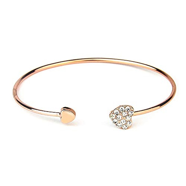  pulseira de ouro rosa oneon para mulheres pulseira de punho de manga pulseiras de arame aberto ajustável para meninas meninas