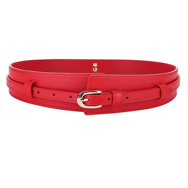  Women's Wide Belt Coffee White Party Wedding Street Daily Belt / Basic / Red / Fall / Winter / Spring