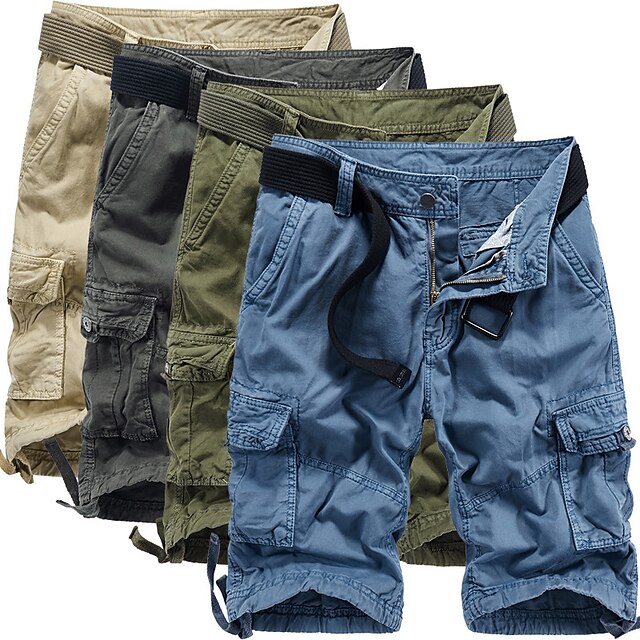  Men's Hiking Shorts Hiking Cargo Shorts Military Solid Color Summer Outdoor 12