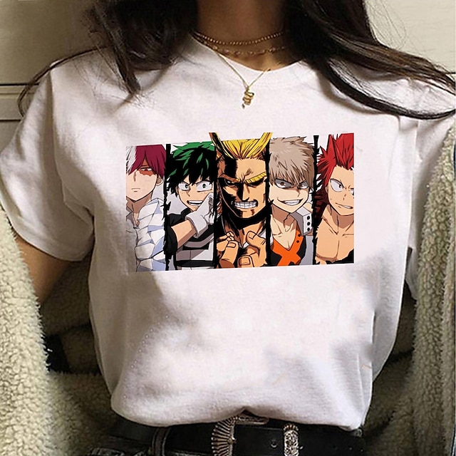  Inspired by My Hero Academia / Boku No Hero Cosplay Polyester / Cotton Blend Anime Cartoon Harajuku Graphic Kawaii Print T-shirt For Men's / Women's