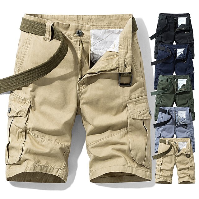  Hombre Pantalones cortos de senderismo Pantalones cortos cargo de senderismo Militar Color sólido Verano Al aire libre 10