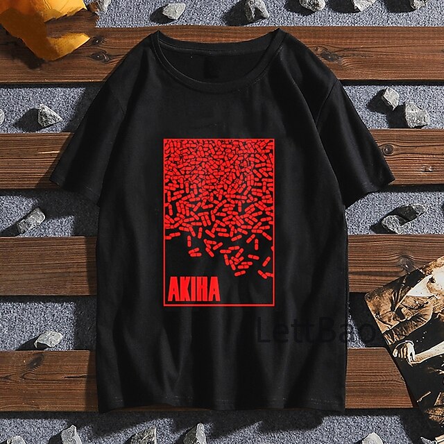  Inspirado por Akira Fantasias Combinação Poliéster / Algodão Anime Desenho Harajuku Arte Gráfica Kawaii Imprimir Camiseta Para Homens / Mulheres