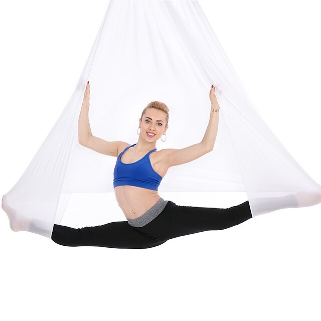  Tela de seda de hamaca de yoga aérea Flying Swing Deportes Nailon Inversion Pilates Trapecio de yoga antigravedad Swing sensorial Anti-gravedad ultra fuerte Duradero Anti-desgarros Terapia de
