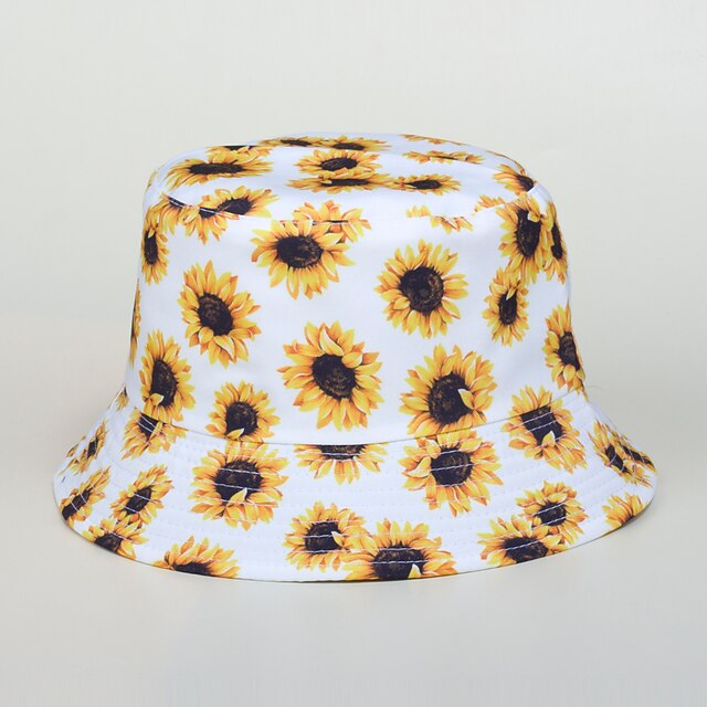  Women's Bucket Hat Daily Sports Holiday Print Sunflower Yellow Hat / Winter / Spring / Summer