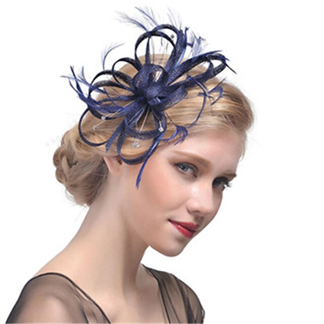  Damen Haarklammer Party Elegant und luxuriös Kopfbedeckungen Einfarbig / Hochzeit / Beige / Schwarz / Rot / Blau