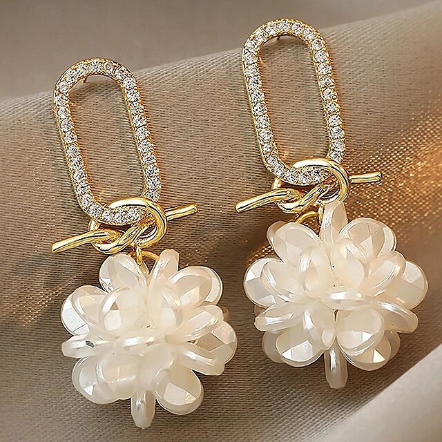  1 Pair Drop Earrings Earrings Women's Wedding Gift Date Classic Alloy Wedding Birthday