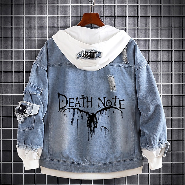  Inspired by Death Note Anime Cartoon L.Lawliet Anime Denim Hoodie Harajuku Graphic Kawaii For Men's / Women's