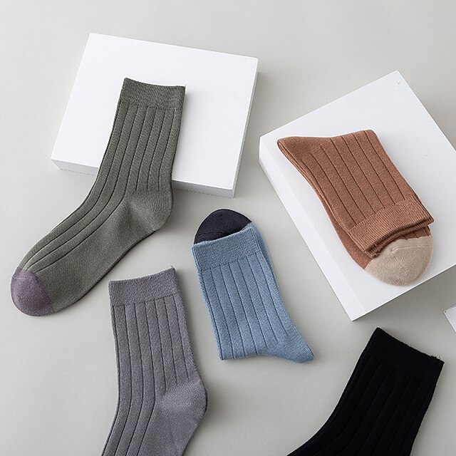  Fashion Comfort Men's Socks Multi Color Stockings Socks Warm Business Blue 1 Pair