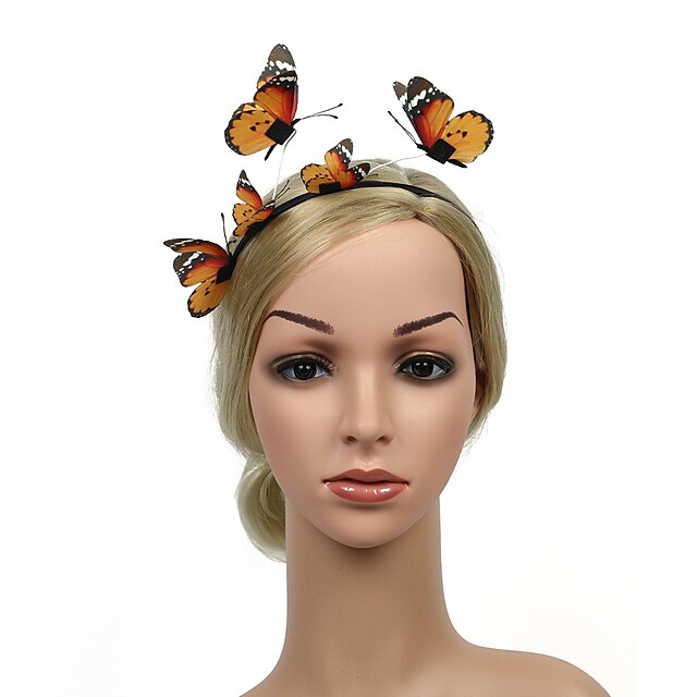  Women's Party Headpieces Party Chic & Modern Headwear Butterfly / White / Red / Blue / Fall / Winter