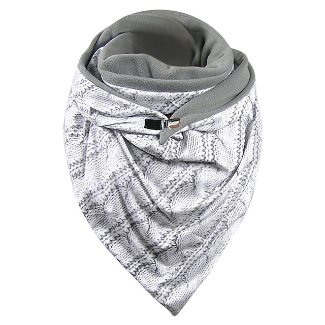  Women's Infinity Scarf White Dailywear Sport Holiday Scarf Print / Fall / Winter / Polyester