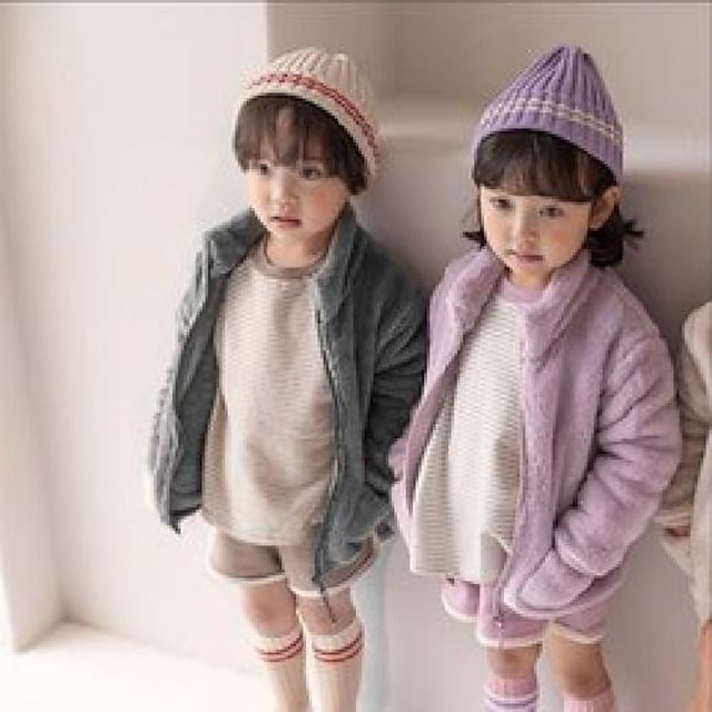  Baby Girls Cardigan Coat Clothing Girls Long Sleeve Coat Children Girls Zipper Coats