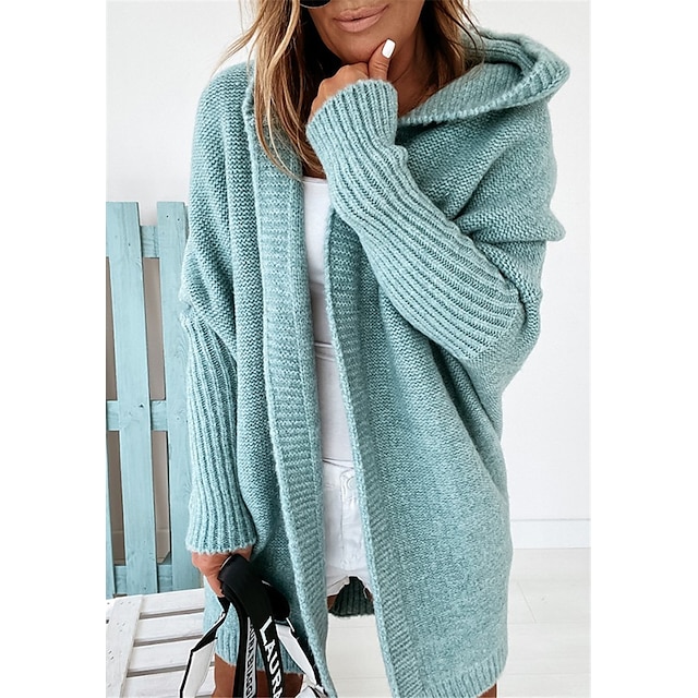  Women's Stylish Casual Hooded Cardigan Sweater