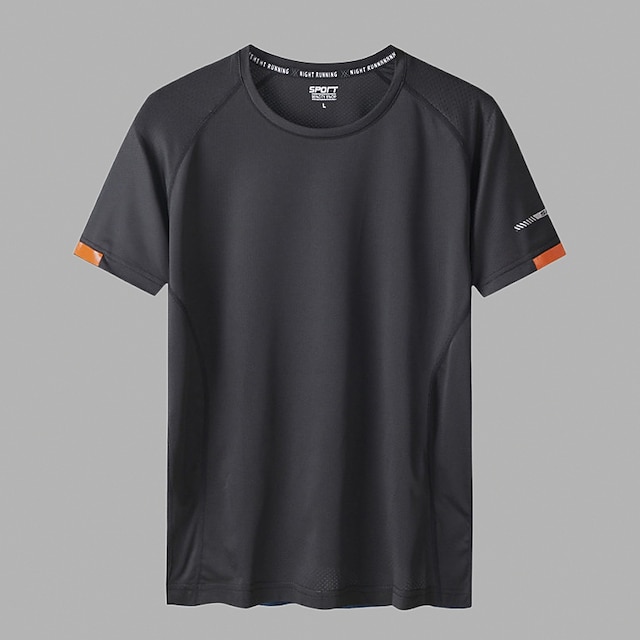 litb basic hurtig tørr t-skjorte for menn ultra lett tee pustende solid elastikk