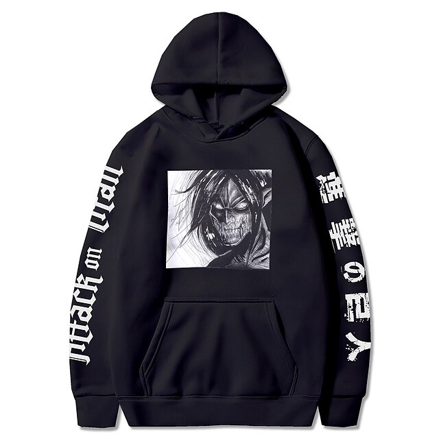  Inspired by Attack on Titan The Founding Titan Polyster Anime Cartoon Harajuku Graphic Kawaii Anime Hoodie For Unisex / Couple's