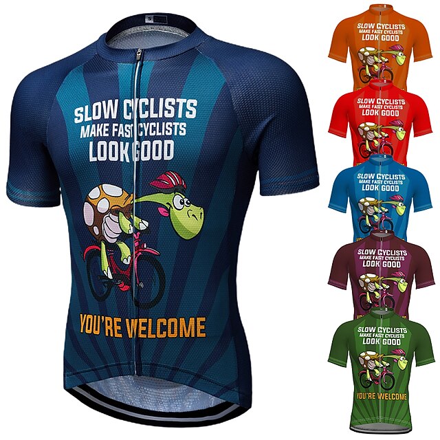  21Grams Men's Graphic Sloth Cycling Jersey Polyester Quick Dry