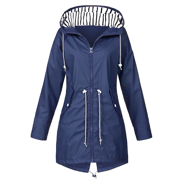  jaqueta de caminhada, jaqueta feminina com capuz impermeável e respirável, jaqueta de chuva resistente à água para exteriores, outono (m-xxl)