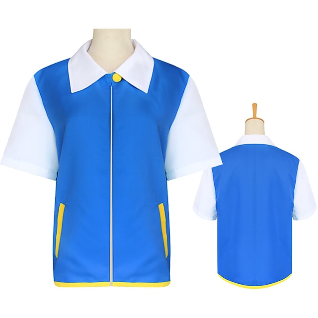  Ispirato da Pokemon Ash Ketchum Anime Costumi Cosplay Giapponese Uniformi scolastiche Superiore Per Per uomo