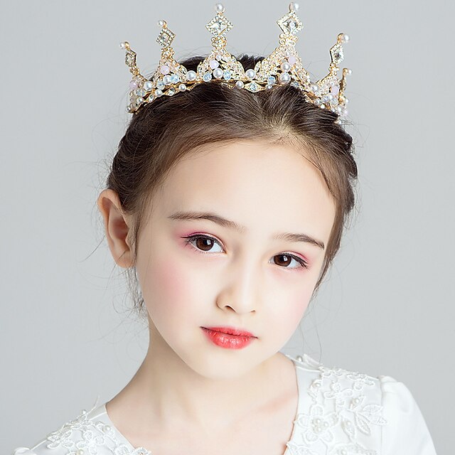  barn baby jente krone tiara hårnål korea søt mote elegant personlighet bursdagsgave utsøkt ytelse prinsesse pannebånd