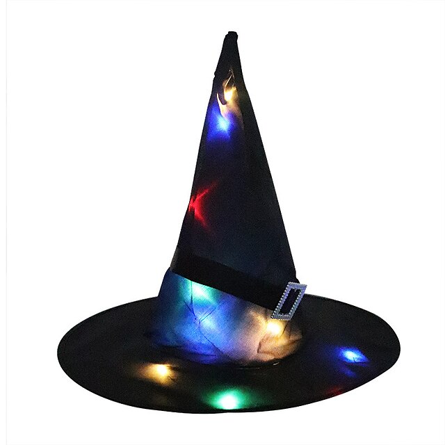  Women's Fashion Party Halloween Masquerade Party Hat Pure Color Glitter Black Red Hat Portable Cosplay / Orange / Purple / Fall / Winter / Vintage