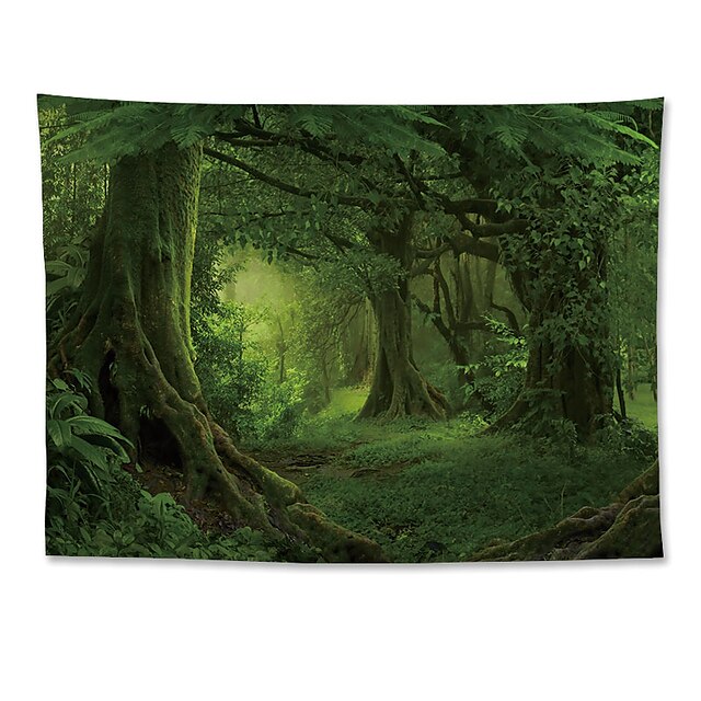  Forêt grand mur tapisserie art décor toile de fond couverture rideau suspendu maison chambre salon décoration