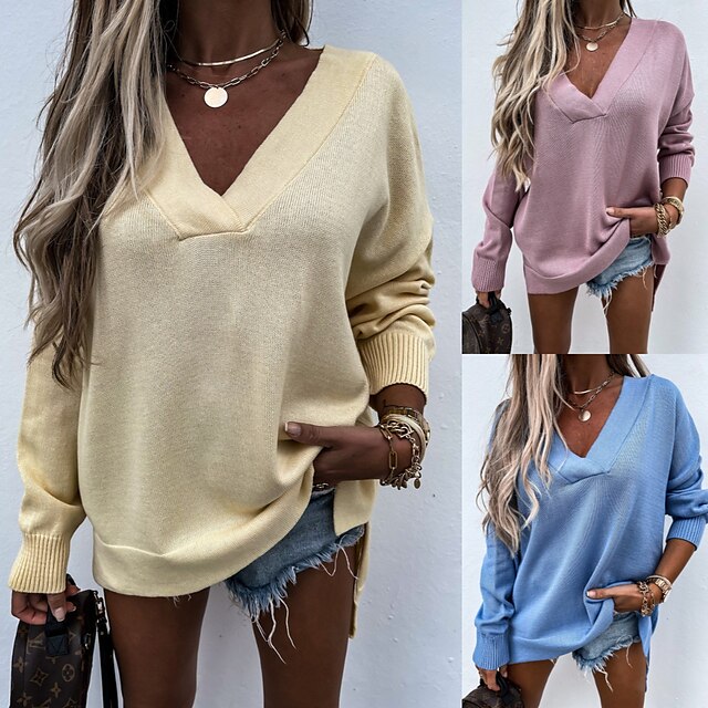  Women's Sweatshirt Pullover V Neck Solid Color Spandex Sport Athleisure Long Sleeve Sweatshirt Top Everyday Use Breathable Soft Comfortable Casual Daily Outdoor Exercising