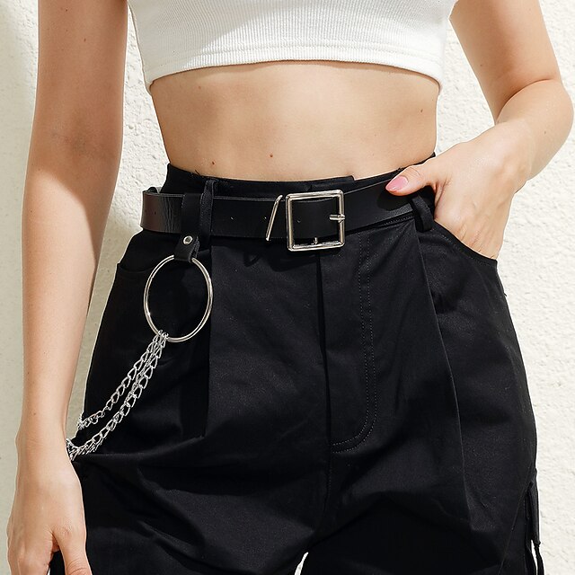  Women's Waist Belt Black Dress Belt Solid Color / Leather / All Seasons