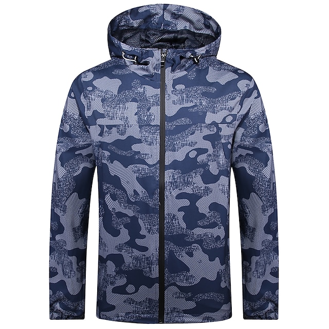  Men's Hoodie Jacket Bomber Jacket Military Tactical Jacket Outdoor Thermal Warm Windproof Quick Dry Lightweight Outerwear Trench Coat Top Skiing Ski / Snowboard Fishing Black Navy Blue / Breathable