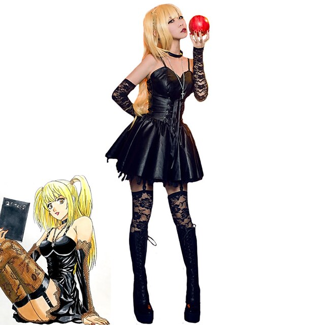  Inspired by Death Note Misa Anime Cosplay Costumes Japanese Cosplay Suits Dresses Dress Gloves Socks For Women's / Necklace / Gothic Style / Necklace