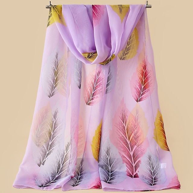  Écharpes en mousseline de soie Femme Multicolore Vacances Écharpe Graphique / Mousseline de soie / Toutes les Saisons