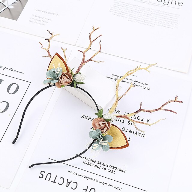  Women's Hair band Christmas Chic & Modern Headwear Floral / Yellow / Red / Green / Fall / Winter