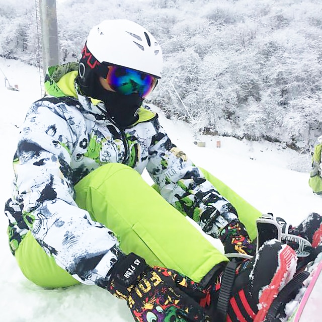  MUTUSNOW Homens Prova-de-Água A Prova de Vento Quente Esqui Jaqueta de Esqui Casaco de neve Inverno Jaqueta para Esqui Snowboard Esportes de Inverno / Moderno
