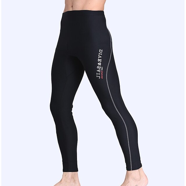  Men's 1.5mm Wetsuit Pants Bottoms SCR Neoprene High Elasticity Thermal Warm UPF50+ Quick Dry Stripes Swimming Diving Surfing Scuba Spring Summer Winter