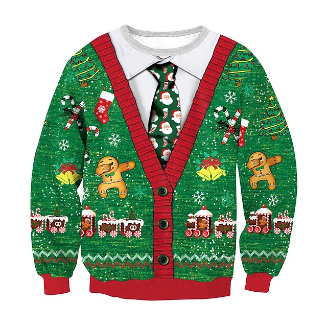  Ugly Christmas Sweater / Sweatshirt Pullover 3D For Couple's Men's Women's Adults' 3D Print Party Holiday