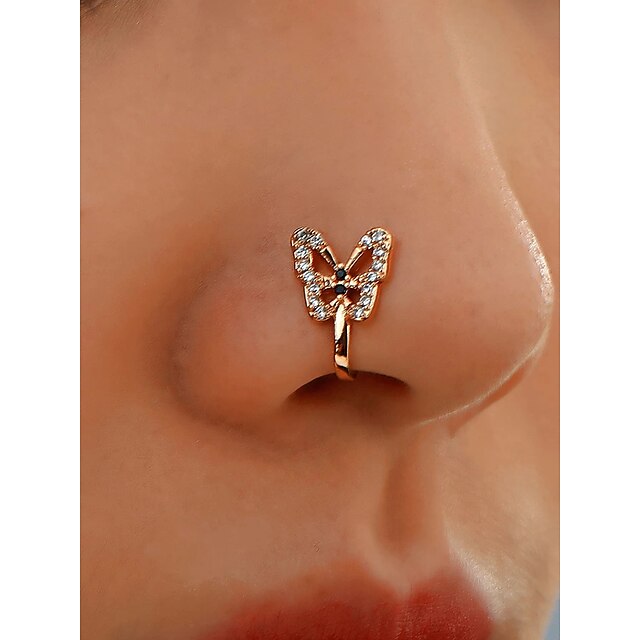  Women's Body Jewelry 1.3 cm Nose Ring / Nose Stud / Nose Piercing Rose Gold Geometric Korean / Sweet Alloy Costume Jewelry For Party / Festival Summer