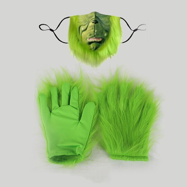  Gants Tenue Masque Accessoires de Noël Homme Femme Fête costumée Noël Noël Carnaval Mascarade Adolescent Adulte Soirée Noël Vacances Gants Masque