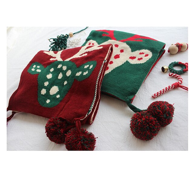  Damen Schals für Damen Rot Weihnachten Schal Hirsch