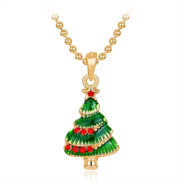  Women's necklace Christmas Chic & Modern Necklaces Christmas Tree / Red / Fall / Winter / Spring / Summer