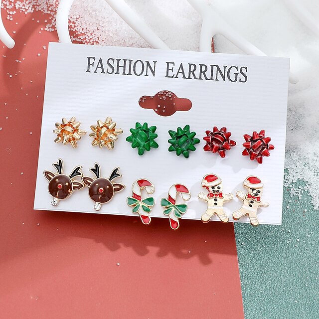  Women's Earrings Christmas Chic & Modern Earring Deer / Red / Green / Fall / Winter / Spring