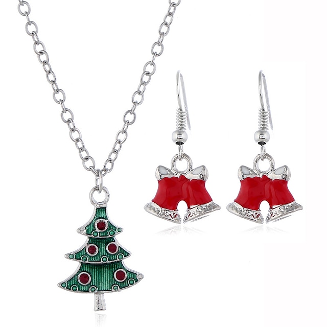  Women's necklace Christmas Chic & Modern Jewelry Sets Christmas Tree / Green / Fall / Winter / Spring / Summer