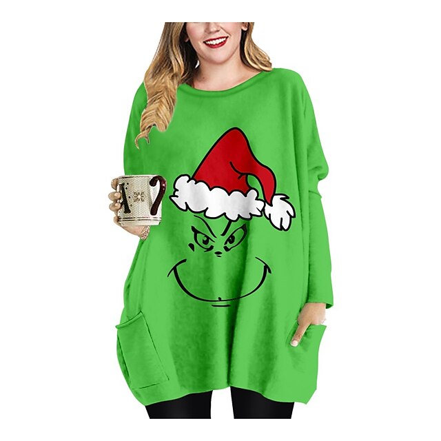  Mrs.Claus Ugly Christmas Sweater / Sweatshirt Adults' Women's Christmas Special Polyester Christmas Top / Hoodie