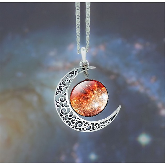  Women's necklace Chic & Modern Party Moon Necklaces / Blue / Purple / Fall / Winter / Spring