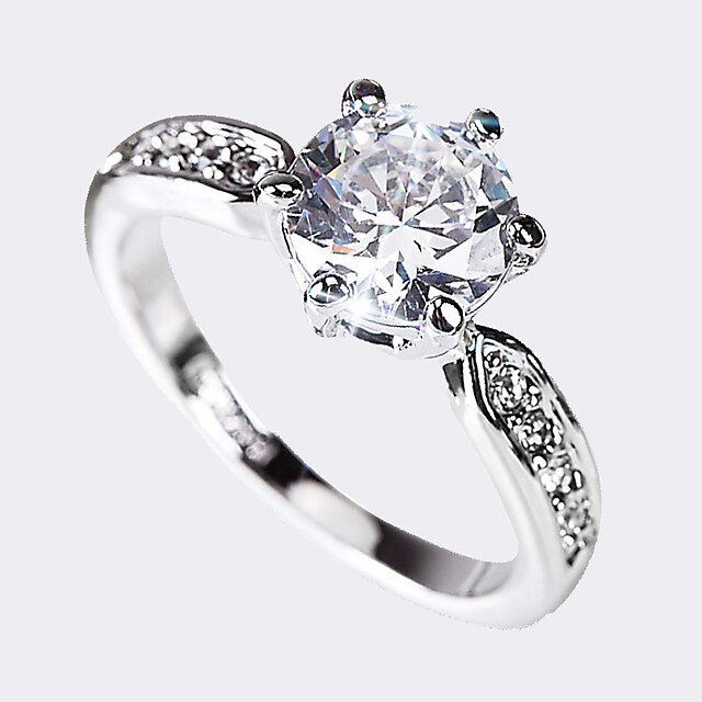  1 Stück Bandring Ring Damen Hochzeit Geschenk Täglich Weiß Platiert rosengoldbeschichtet Diamantimitate / Knöchel-Ring / Ring öffnen / Einstellbarer Ring