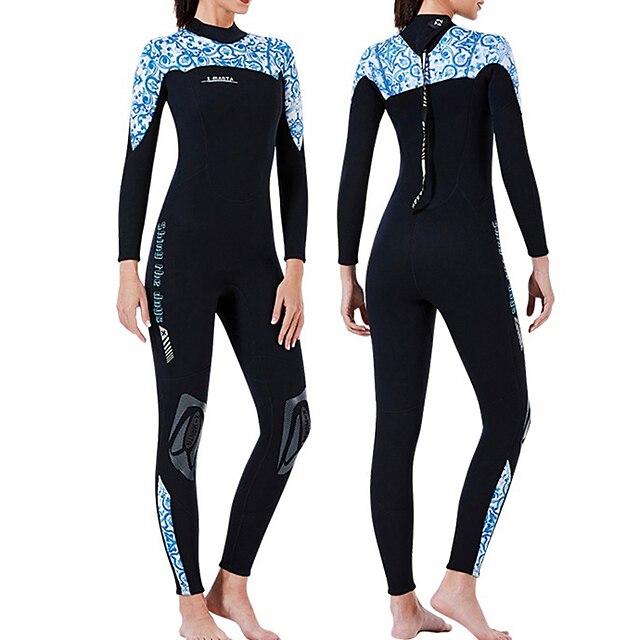  Dive&Sail Women's Full Wetsuit 3mm SCR Neoprene Diving Suit Thermal Warm Quick Dry High Elasticity Long Sleeve Back Zip - Swimming Diving Surfing Scuba Patchwork Autumn / Fall Spring Summer