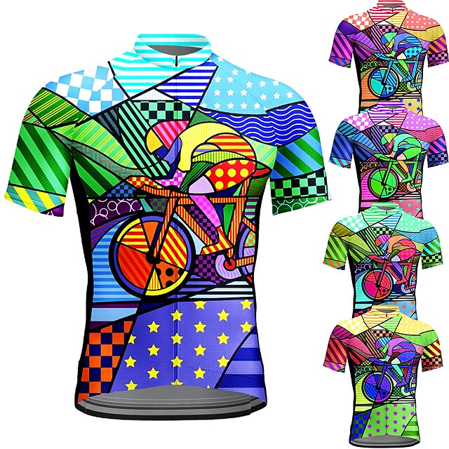  21Grams Homens Manga Curta Camisa para Ciclismo Moto Camisa / Roupas Para Esporte Blusas com 3 bolsos traseiros Respirável Secagem Rápida Pavio Humido Tiras Refletoras Ciclismo de Montanha Ciclismo