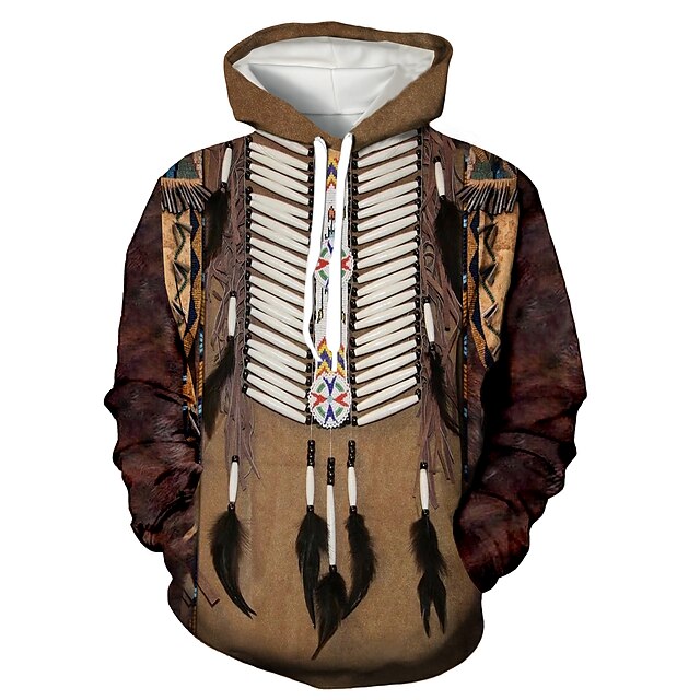 American Indian American Indian Cosplay Costume Hoodie Anime 3D Printing Harajuku Graphic For Men's Women's Adults' Back To School